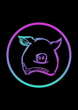 Neon Pig Animal 5