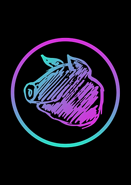 Neon Pig Animal 9
