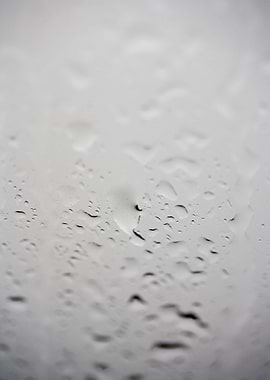 Gray rain drops macro