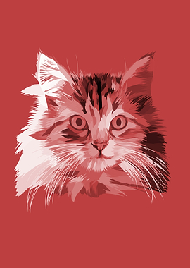 Red Cat Vector
