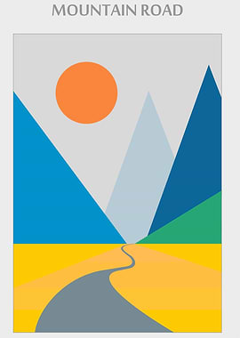 Road dwindling upon the mo