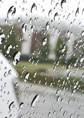 A rainy day in the taxi