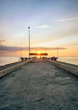 Sunset Sky and Pier
