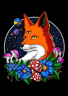 Psychedelic Trippy Fox