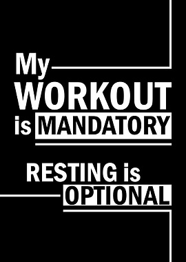 Workout quote art print