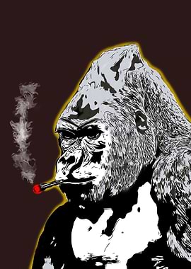 smoking monkey