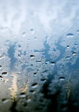 Colorful rain droplets art