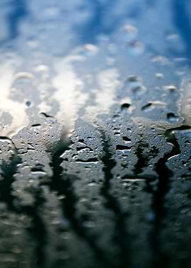 Colorful rain droplets art