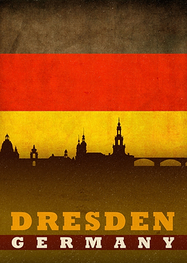 Dresden Germany City Flag