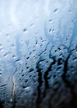 Colorful rain droplets art