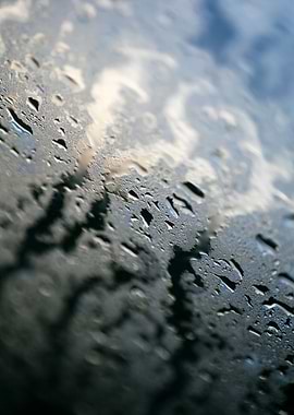 Colorful rain droplets art