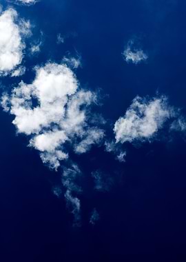 Summer blue skyscape print