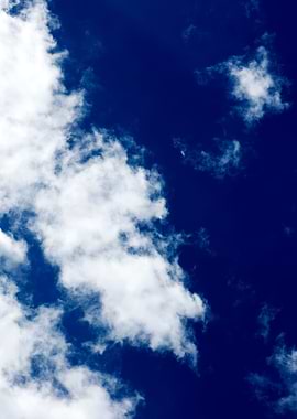 Summer blue skyscape print