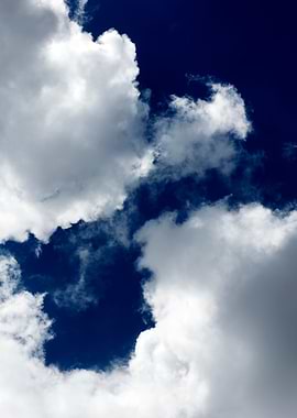 Summer blue skyscape print