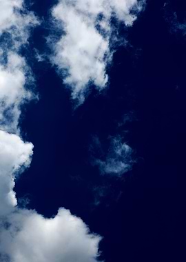 Summer blue skyscape print