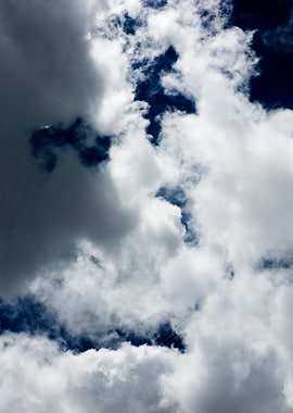 Summer blue skyscape print