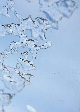 Iced window macro abstract