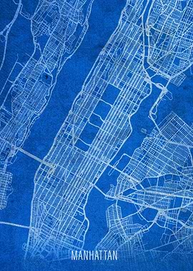 Manhattan City Street Map