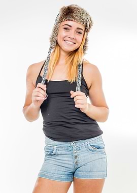 Playful smile female teen