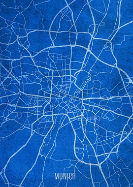 Munich City Street Map