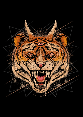 Inspirational tiger plate