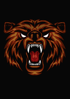 The Bear with angry face