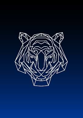 polygonal tiger head