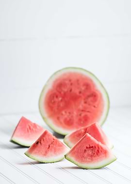 Sliced watermelon