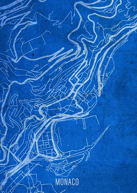 Monaco City Street Map