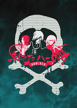 013 Harlock Skull Red