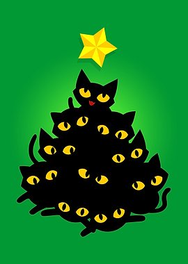 Cute Kitty Christmas Tree