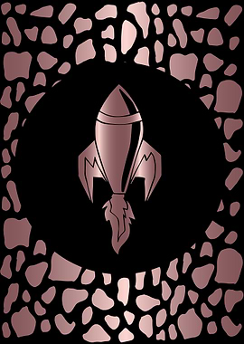 Rose Gold Rocket Ship 2