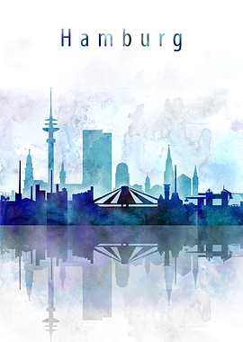 Hamburg Germany Skyline