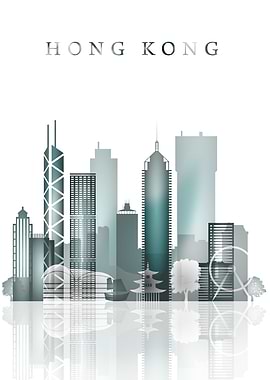 Hong Kong China Skyline
