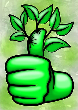 Green Hand Thumb Up