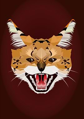 Serval cat illustration