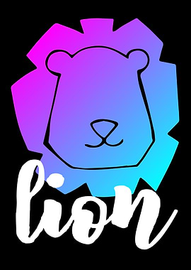 Neon Lion Animal 3