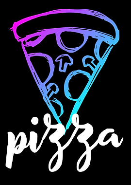 Neon Pizza Food 17