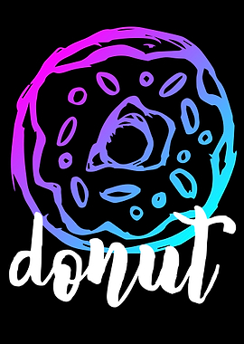 Neon Donut Food 6
