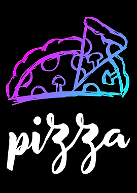 Neon Pizza Food 11