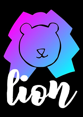 Neon Lion Animal 2