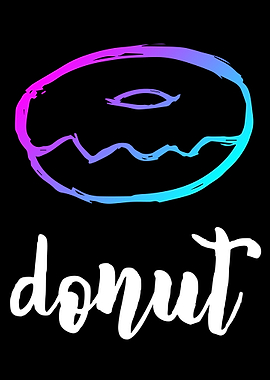 Neon Donut Food 3