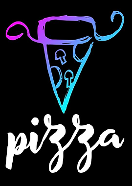 Neon Pizza Food 12