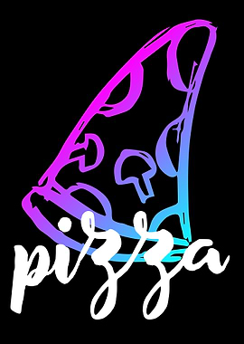 Neon Pizza Food 8