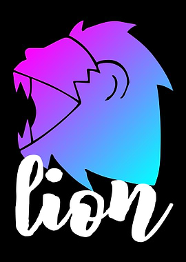 Neon Lion Animal 1