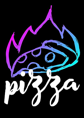 Neon Pizza Food 6