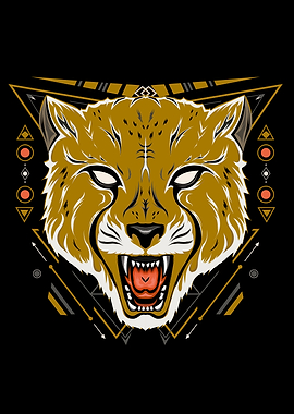 cheetah face illustration