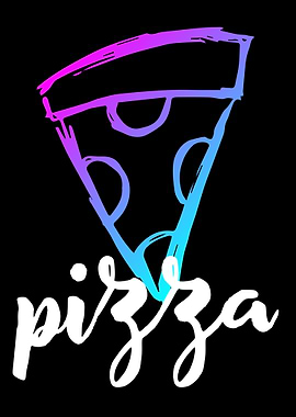 Neon Pizza Food 2