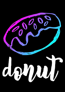 Neon Donut Food 17