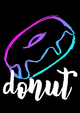Neon Donut Food 1